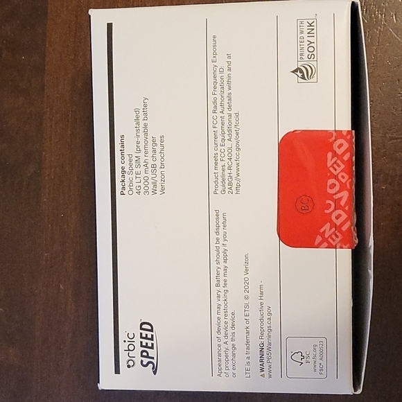 Orbic Speed Verizon 4G LTE Hot Spot - Picture 3 of 9